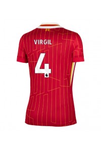 Liverpool Virgil van Dijk #4 Voetbaltruitje Thuis tenue Dames 2024-25 Korte Mouw